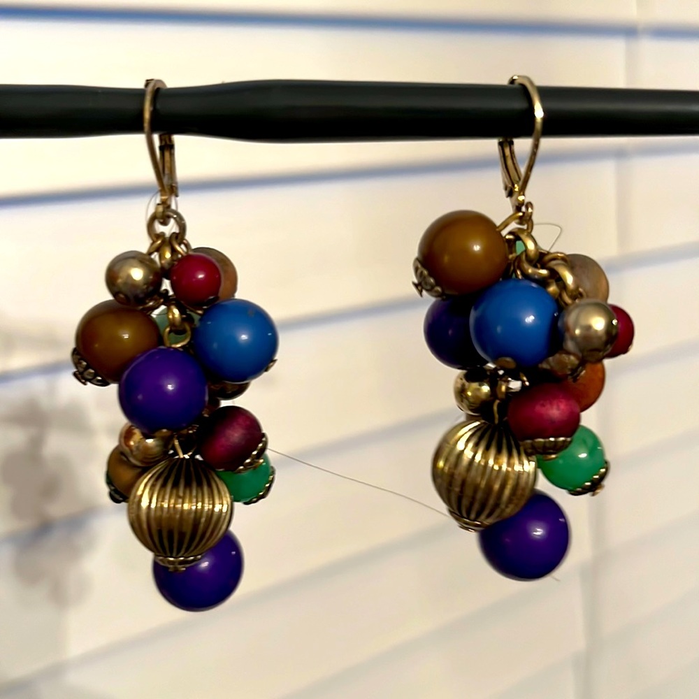 Multicolor bead earrings